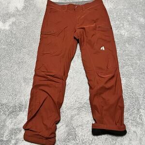 Eddie Bauer Pants Mens 34 X34 First Ascent Fleece Lined Hiking Outdoor Orange